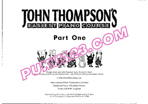 天天钢琴网-免费下载John Thompson - Easiest Piano Course Part 1 小汤（1）