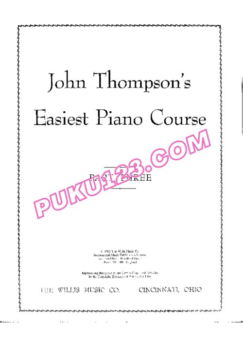 天天钢琴网-免费下载John Thompson - Easiest Piano Course Part 3 小汤（3）