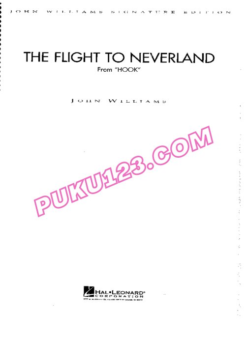 天天钢琴网-免费下载约翰威廉姆斯 虎克船长主题曲《Flight To Neverland》乐队总谱