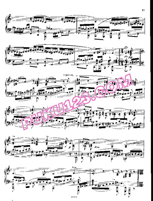 天天钢琴网-免费下载Busoni - Variations and Fugue on Chopin s Prelude in c Minor Op.22