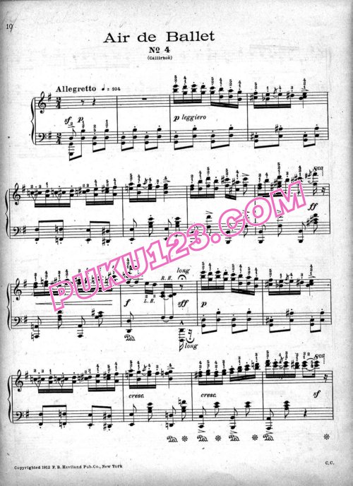 天天钢琴网-免费下载Chaminade - Callirhoe, Air de Ballet No.4 Op.37-4