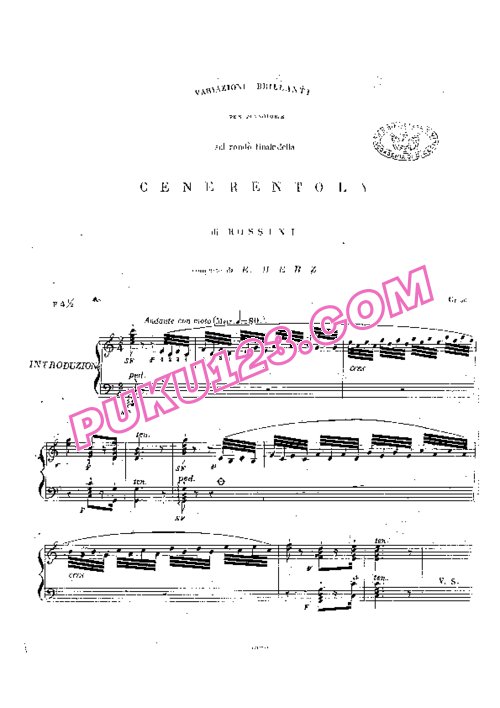 天天钢琴网-免费下载Herz - Variations Brilliantes on Rossini s Cenerentola Op.60