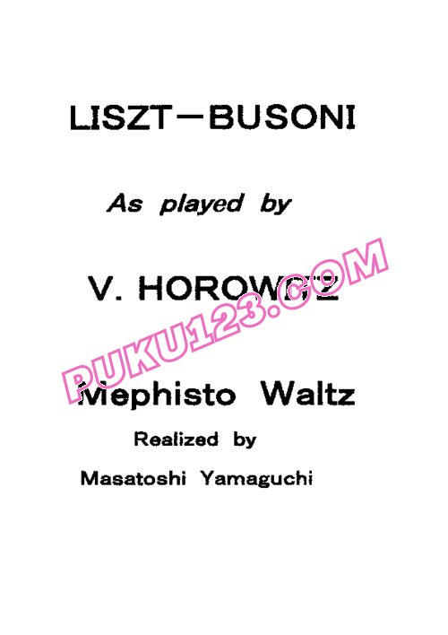 天天钢琴网-免费下载Horowitz - Liszt - Mephisto Valse No.1 共1首