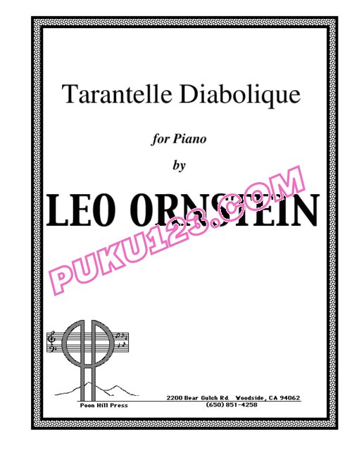 天天钢琴网-免费下载Ornstein - Tarantelle Diabolique S.101