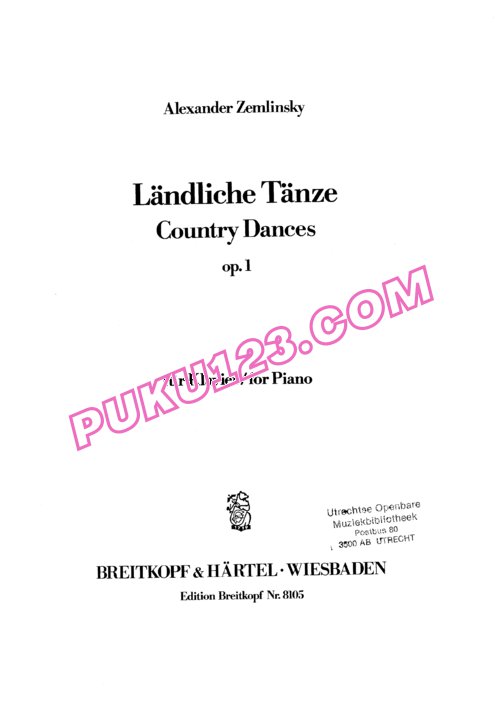 天天钢琴网-免费下载Zemlinsky - Laendliche Taenze Op.1