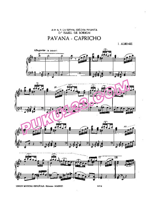 天天钢琴网-免费下载Albeniz - Pavana Capricho Op[1].12