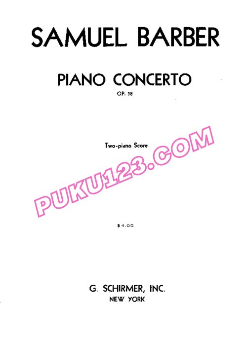 天天钢琴网-免费下载Barber - Piano Concerto Op[1].38 - 2 Pianos 双钢琴版