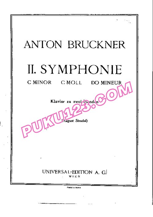 天天钢琴网-免费下载Bruckner - Stradal - Symphony No.2 in c Minor - Solo Piano