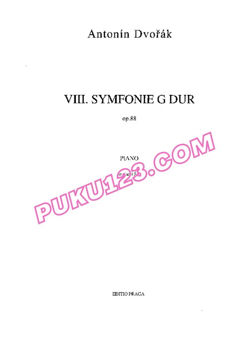 天天钢琴网-免费下载Dvorak - Symphony No.8 in G Major Op.88 - Piano Solo