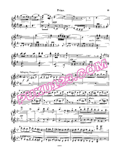 天天钢琴网-免费下载Dvorak - Carneval Overture Op.92 - 4 Hands