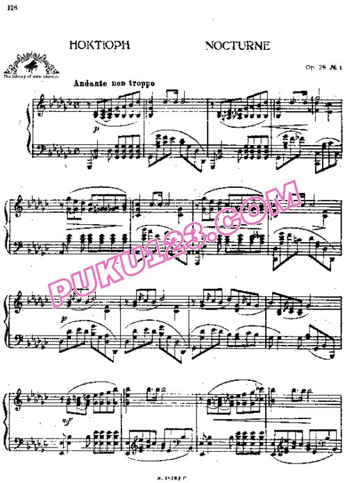 天天钢琴网-免费下载Rubinstein - Nocturne in G-flat Major Op.28-1