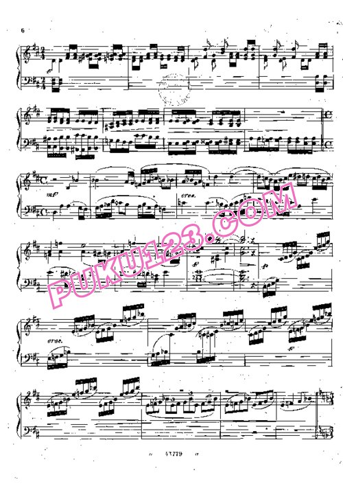 天天钢琴网-免费下载Rubinstein - 2 Serenades Russes from Miscellenies Op.93 Book.6