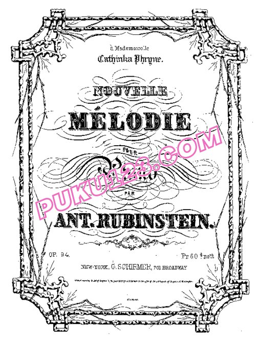 天天钢琴网-免费下载Rubinstein - Nouvelle Melodie et Impromptu from Miscellenies Op.93 Book.7