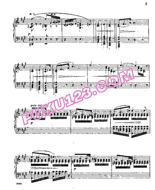 天天钢琴网-免费下载Rubinstein - Nouvelle Melodie et Impromptu from Miscellenies Op.93 Book.7