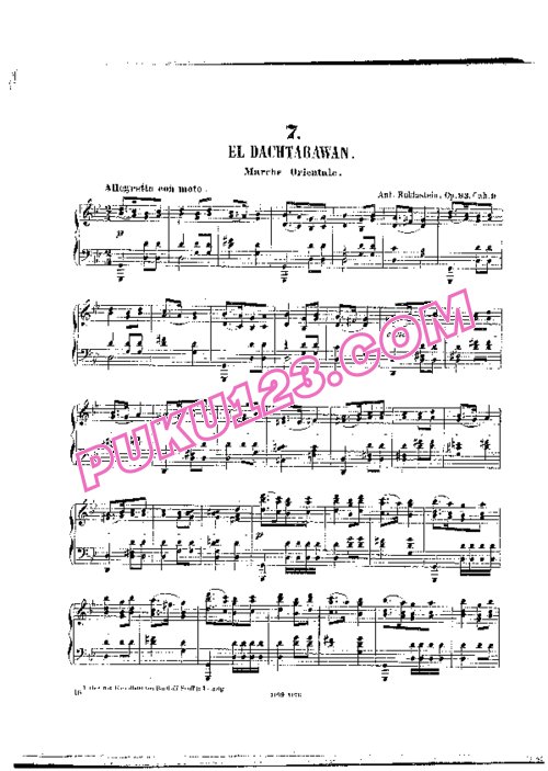 天天钢琴网-免费下载Rubinstein - 12 Miniatures from Miscellenies Op.93 Book.9