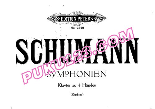 天天钢琴网-免费下载Schumann - Symphony No.1 in B-flat Major, Spring Op.38 - 4 Hands