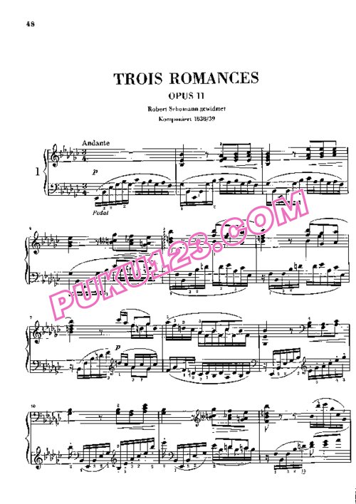 天天钢琴网-免费下载Schumann, Clara - Trois Romances Op.11