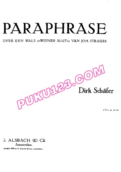 天天钢琴网-免费下载Strauss- Schafer - Wiener Blut Op.354 Schafer 改编钢琴独奏版