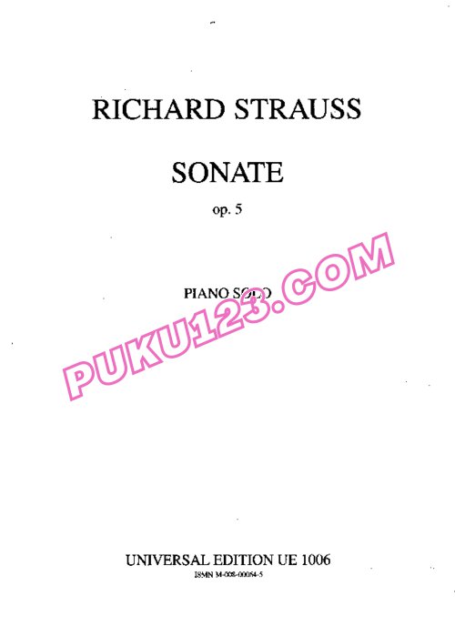 天天钢琴网-免费下载Strauss, Richard - Piano Sonata in b Minor Op.5