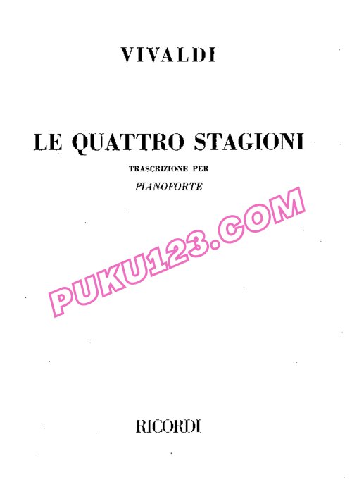天天钢琴网-免费下载Vivaldi - Farina - The Four Seasons 钢琴独奏版