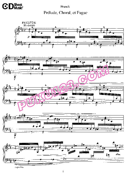 天天钢琴网-免费下载Franck - Prelude Choral & Fugue.pdf