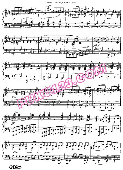 天天钢琴网-免费下载Franck - Prelude Choral & Fugue.pdf