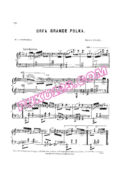 天天钢琴网-免费下载Gottschalk - Orfa Grande Polka Op.71