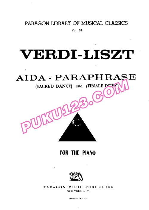 天天钢琴网-免费下载Liszt - Paraphrasen on Aida by Verdi 李斯特改编钢琴独奏版