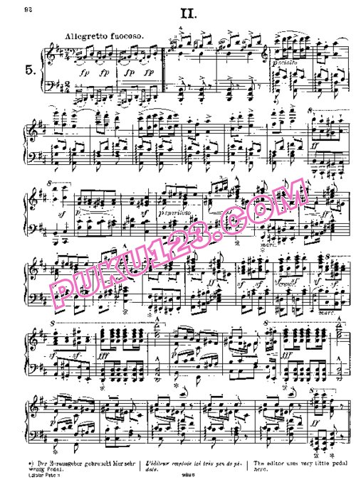 天天钢琴网-免费下载Liszt - Schubert Trois Marches -  No.2 Allegretto fuocoso .pdf