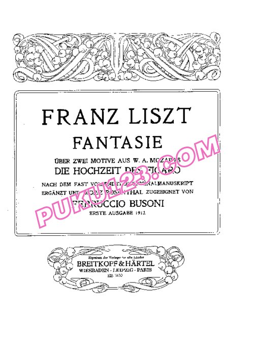 天天钢琴网-免费下载Liszt - Fantasie - On Motives from Figaro by Mozart - Busoni Edition 李斯特改编布索尼教学版